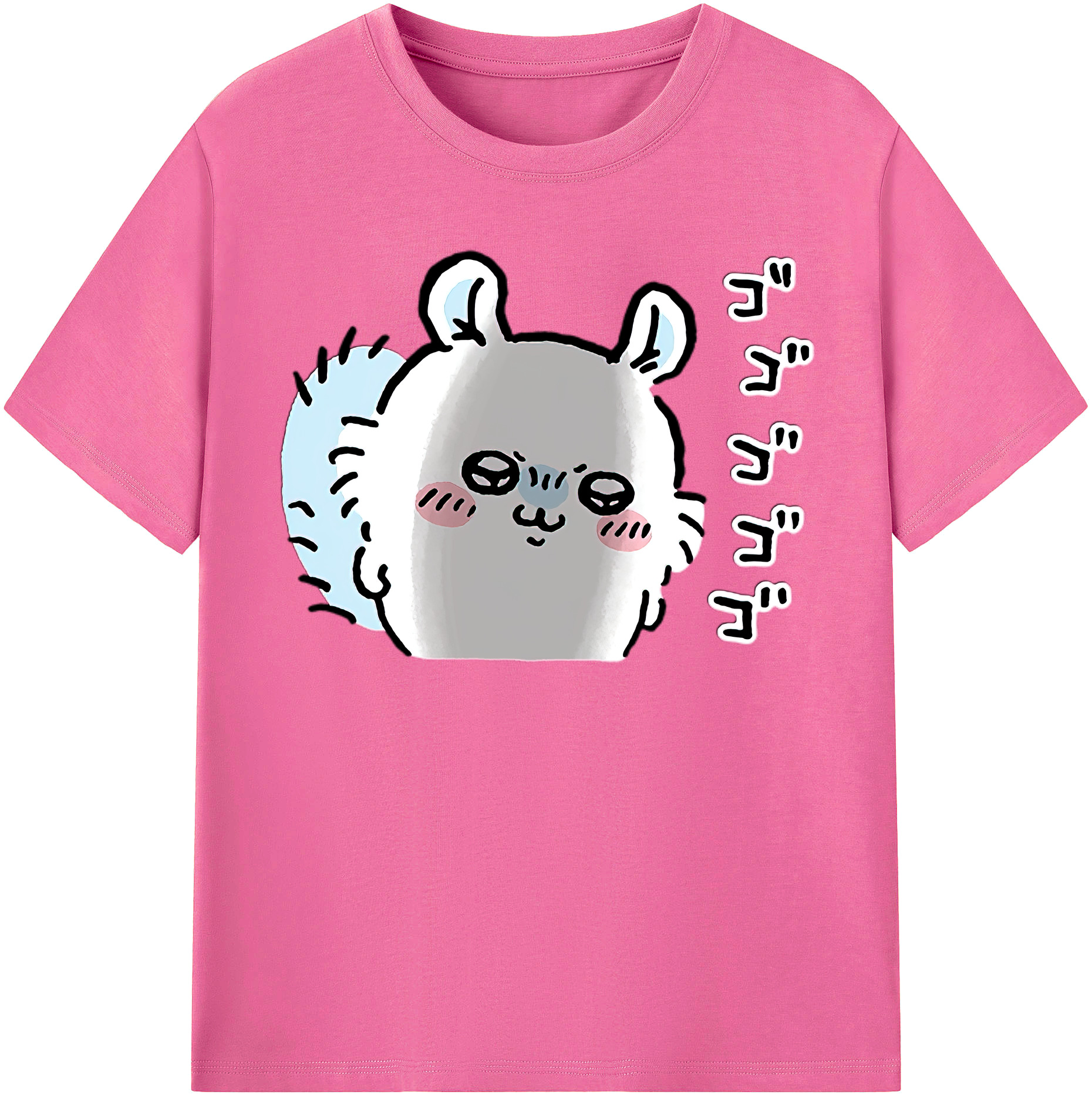 （画像用） ちいかわ モモンガ Chii-kawa Momonga レディースカジュアルプリントTシャツ（綿100％）